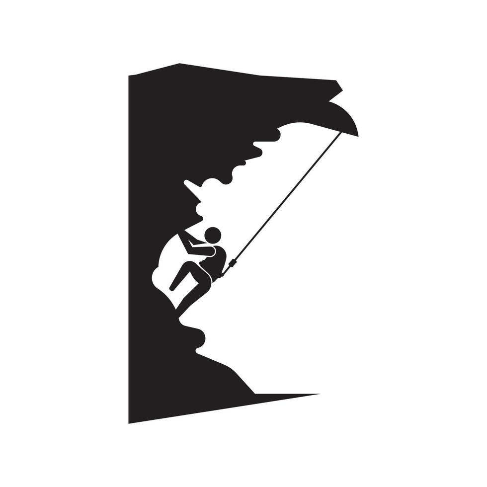 roccia arrampicata icona vettore illustrazione logo