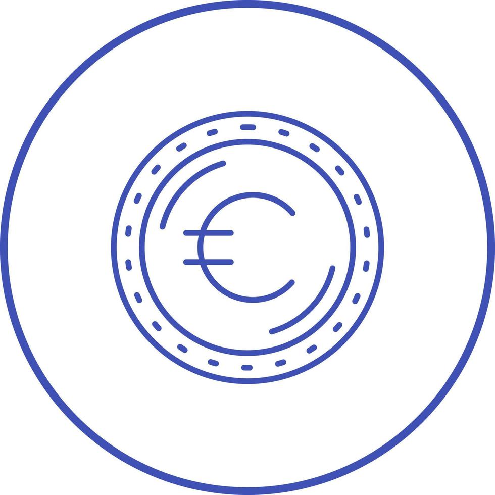 Euro moneta vettore icona