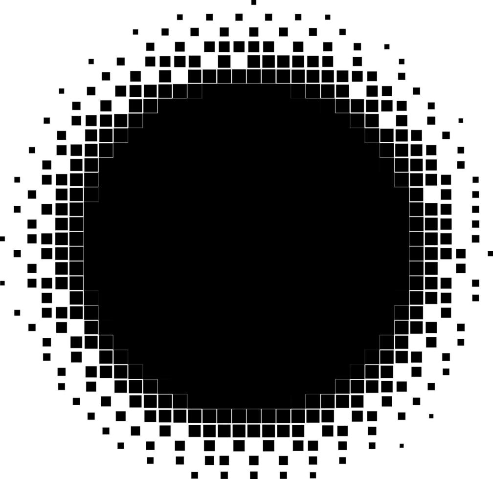 il cerchio è nero disegnato con un' pixel. vettore