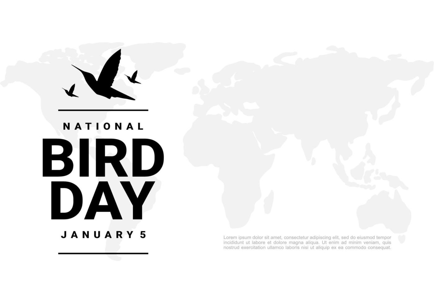 nazionale uccello giorno sfondo celebre su gennaio 5. vettore