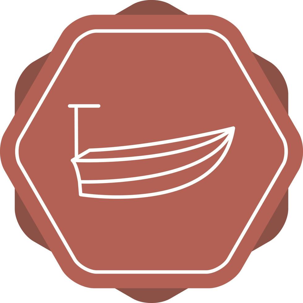 icona della linea piccola barca vettore
