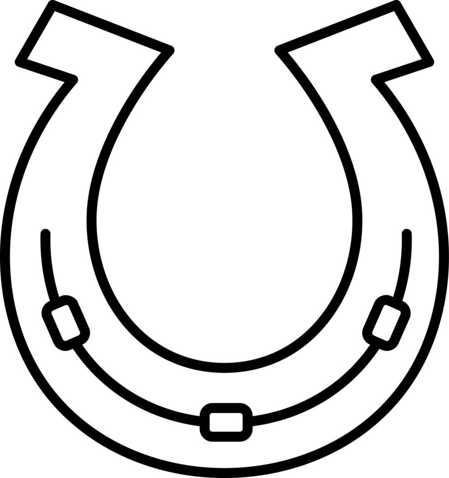 icona della linea di ferro di cavallo vettore
