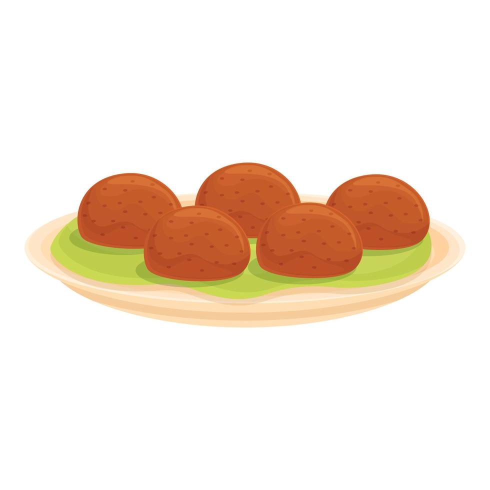 carne palle icona cartone animato vettore. Cinese cibo vettore