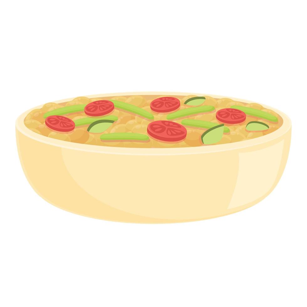 fresco insalata cibo icona cartone animato vettore. cena Festival vettore