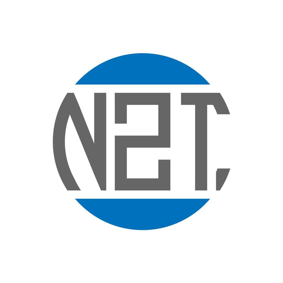 nzt lettera logo design su bianca sfondo. nzt creativo iniziali cerchio logo concetto. nzt lettera design. vettore