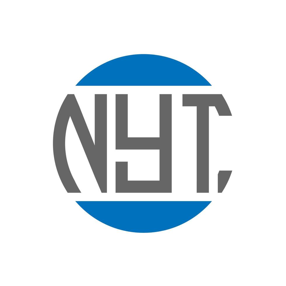 nyt lettera logo design su bianca sfondo. nyt creativo iniziali cerchio logo concetto. nyt lettera design. vettore