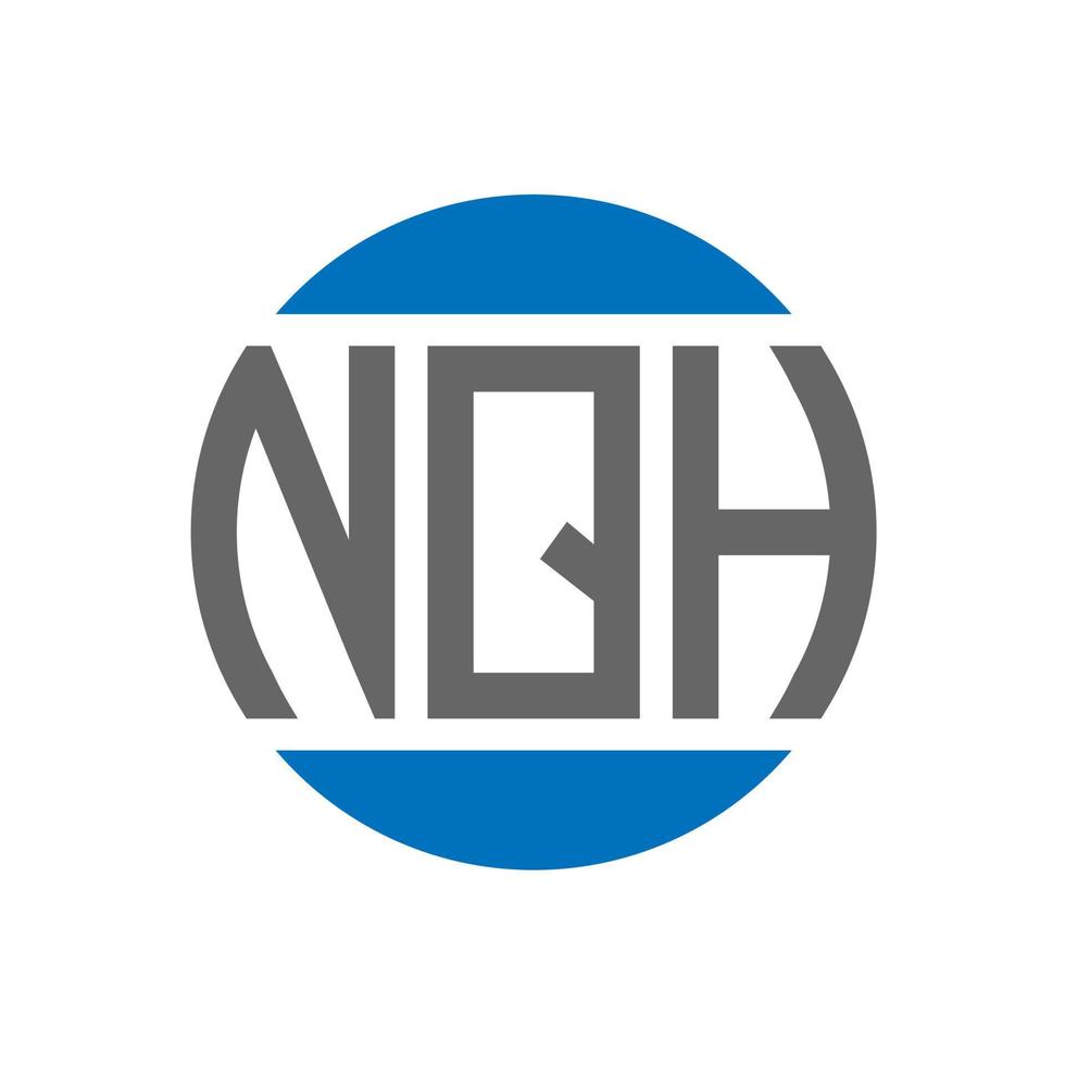 nqh lettera logo design su bianca sfondo. nqh creativo iniziali cerchio logo concetto. nqh lettera design. vettore