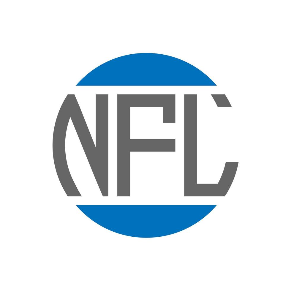 nfl lettera logo design su bianca sfondo. nfl creativo iniziali cerchio logo concetto. nfl lettera design. vettore