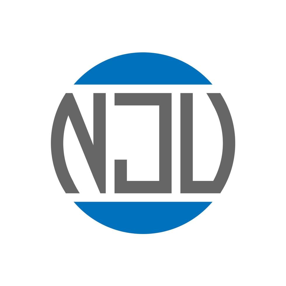 nju lettera logo design su bianca sfondo. nju creativo iniziali cerchio logo concetto. nju lettera design. vettore