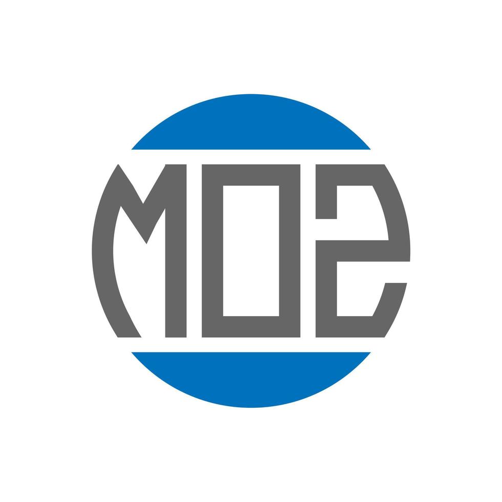 moz lettera logo design su bianca sfondo. moz creativo iniziali cerchio logo concetto. moz lettera design. vettore