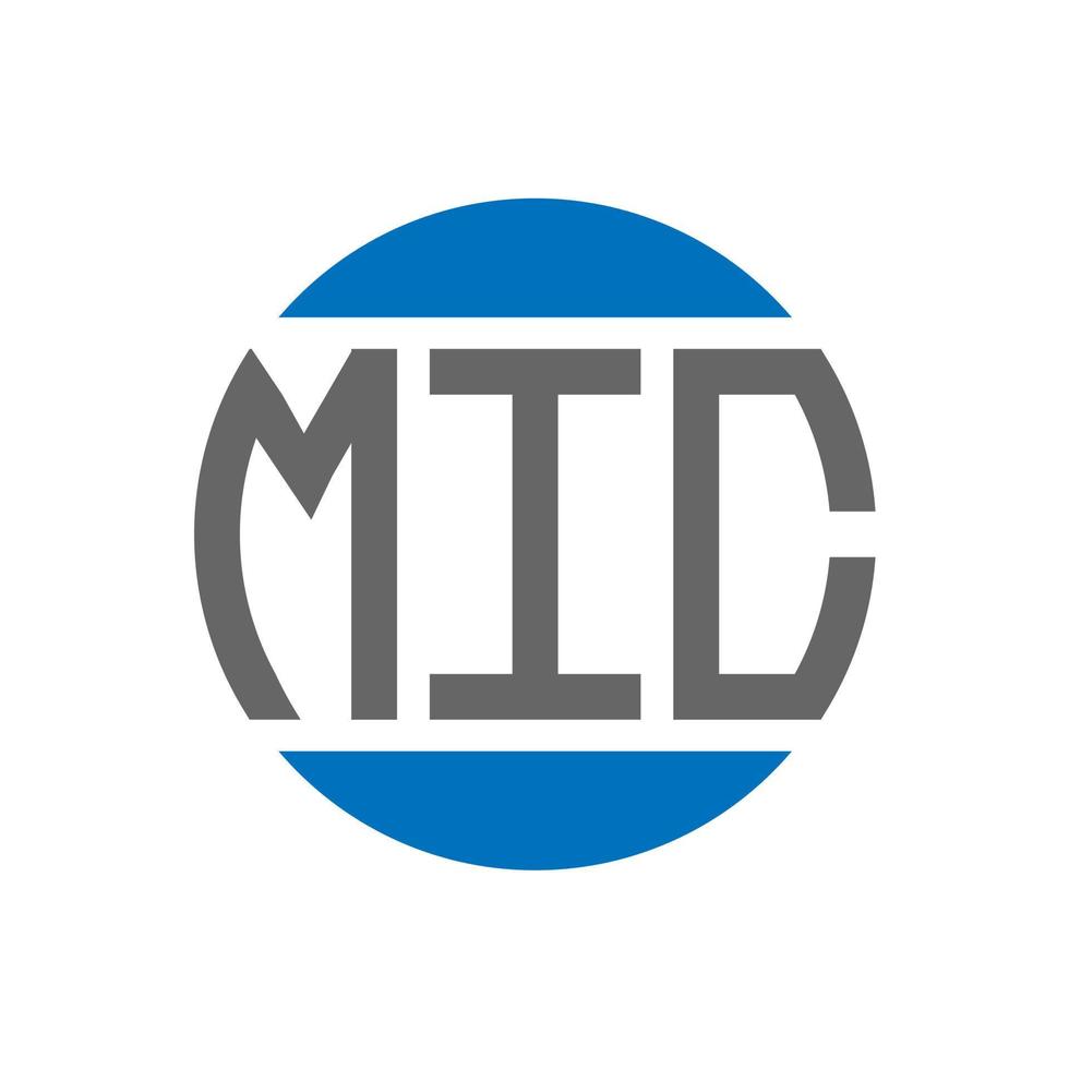 mic lettera logo design su bianca sfondo. mic creativo iniziali cerchio logo concetto. mic lettera design. vettore