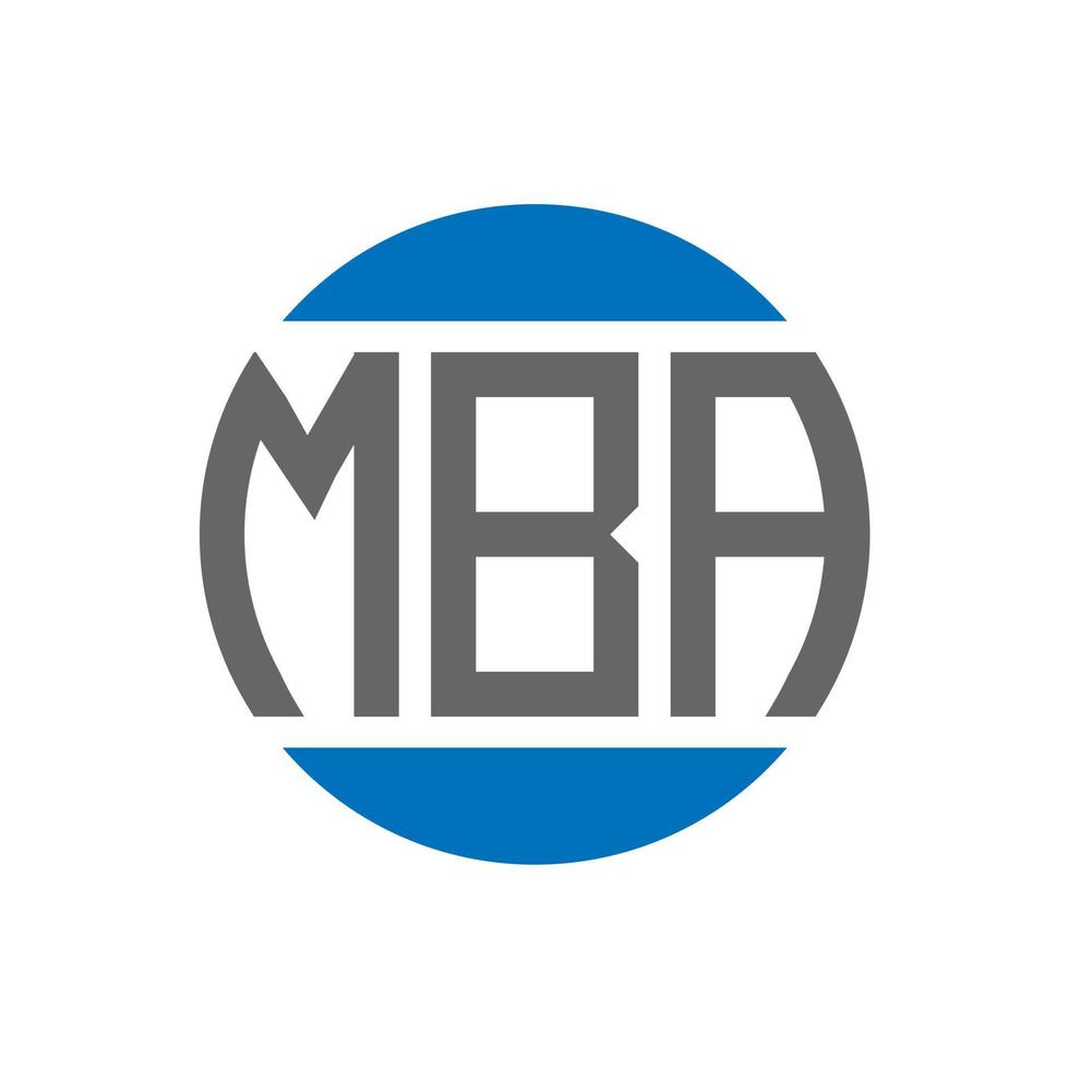 mba lettera logo design su bianca sfondo. mba creativo iniziali cerchio logo concetto. mba lettera design. vettore