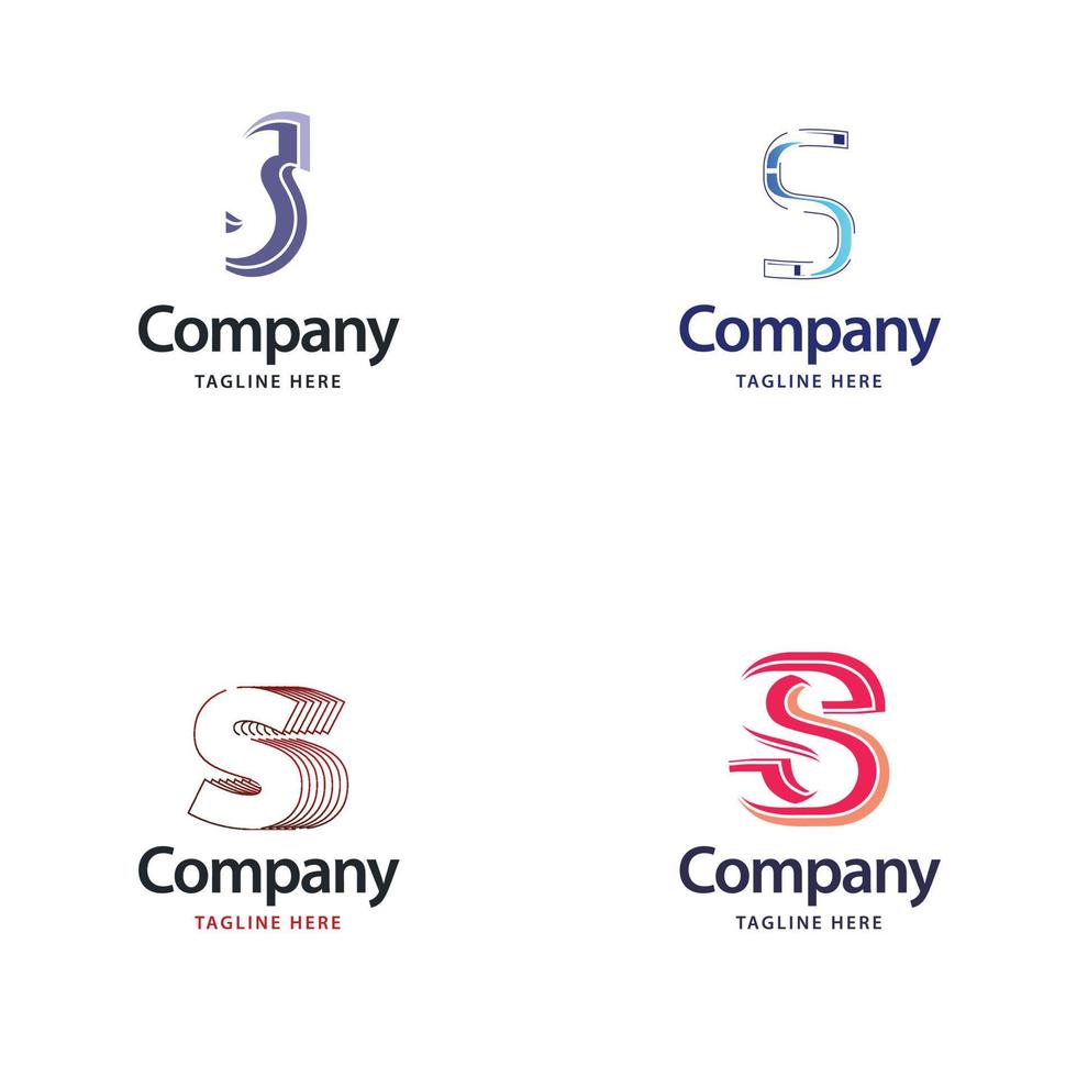 lettera S grande logo imballare design creativo moderno loghi design per il tuo attività commerciale vettore
