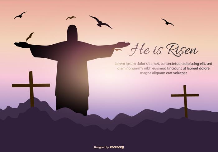 Illustrazione di Gesù risurrezione vettore
