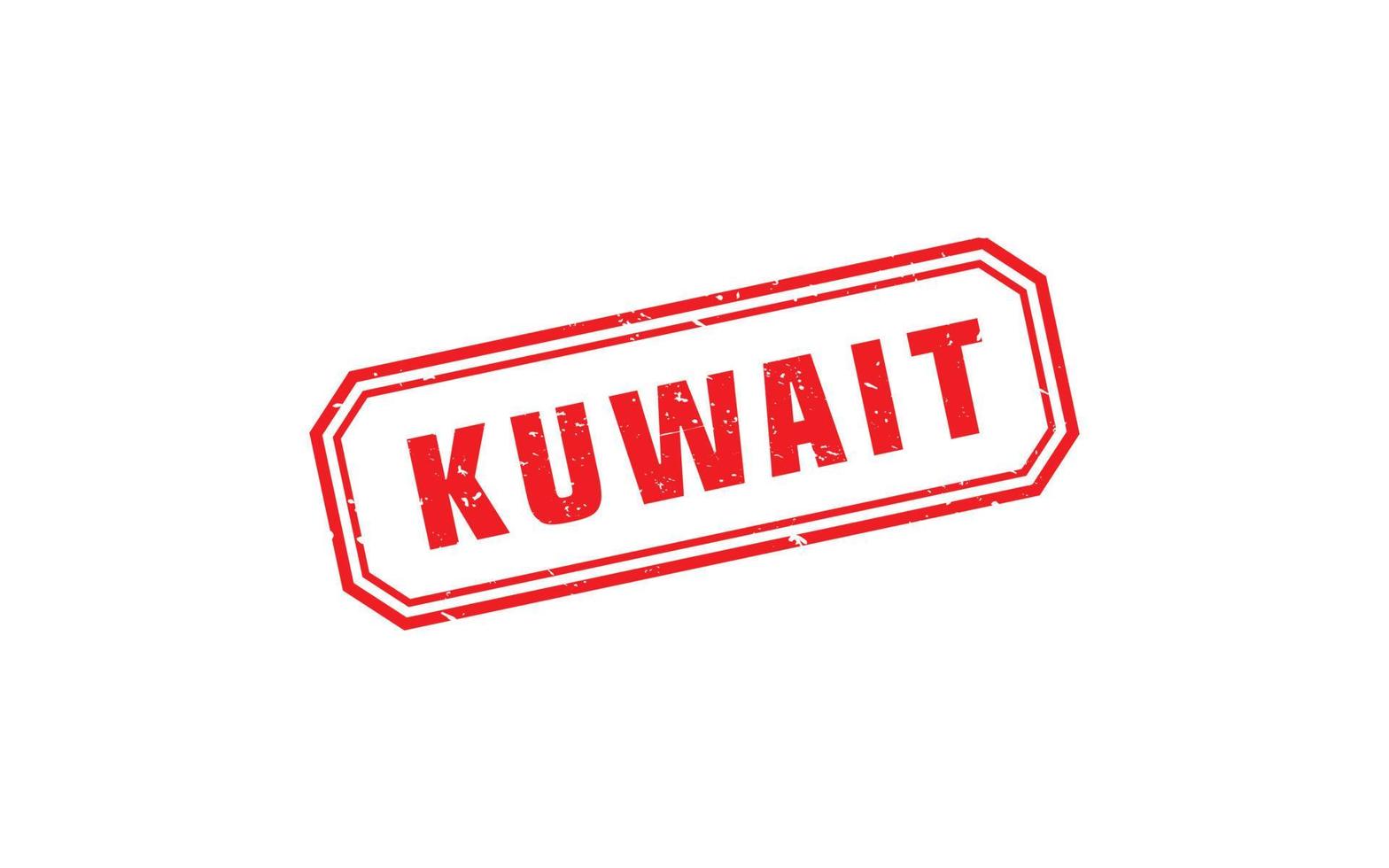 Kuwait francobollo gomma da cancellare con grunge stile su bianca sfondo vettore