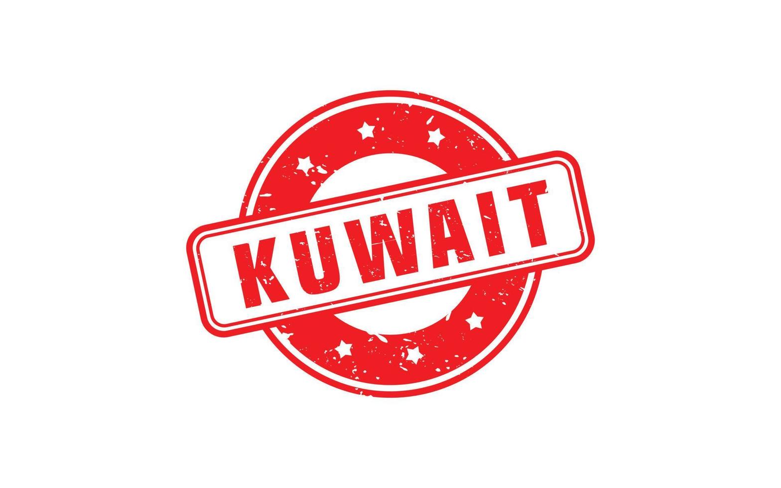 Kuwait francobollo gomma da cancellare con grunge stile su bianca sfondo vettore