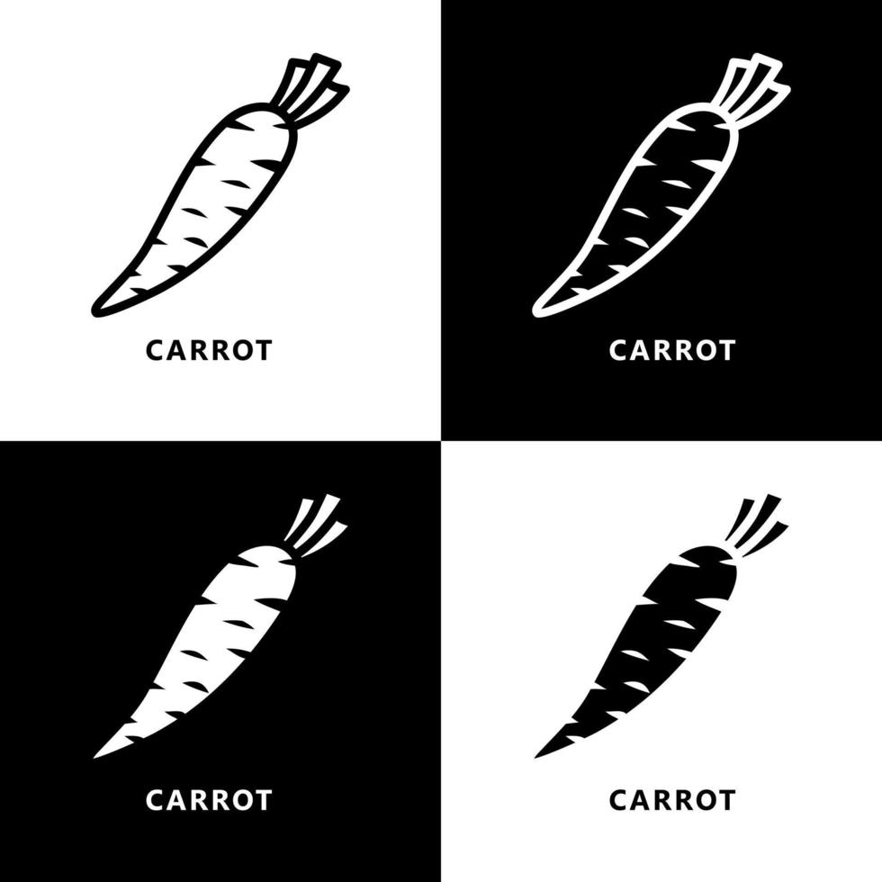 carota biologico cibo icona logo. verdura biologico agricoltura simbolo illustrazione vettore