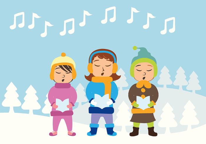 Natale Carolers Vector