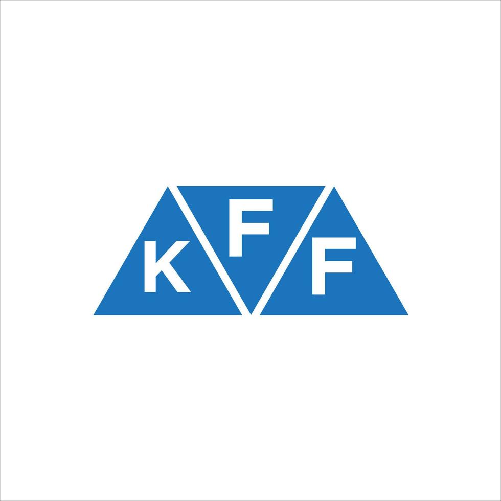 fkf triangolo forma logo design su bianca sfondo. fkf creativo iniziali lettera logo concetto. vettore