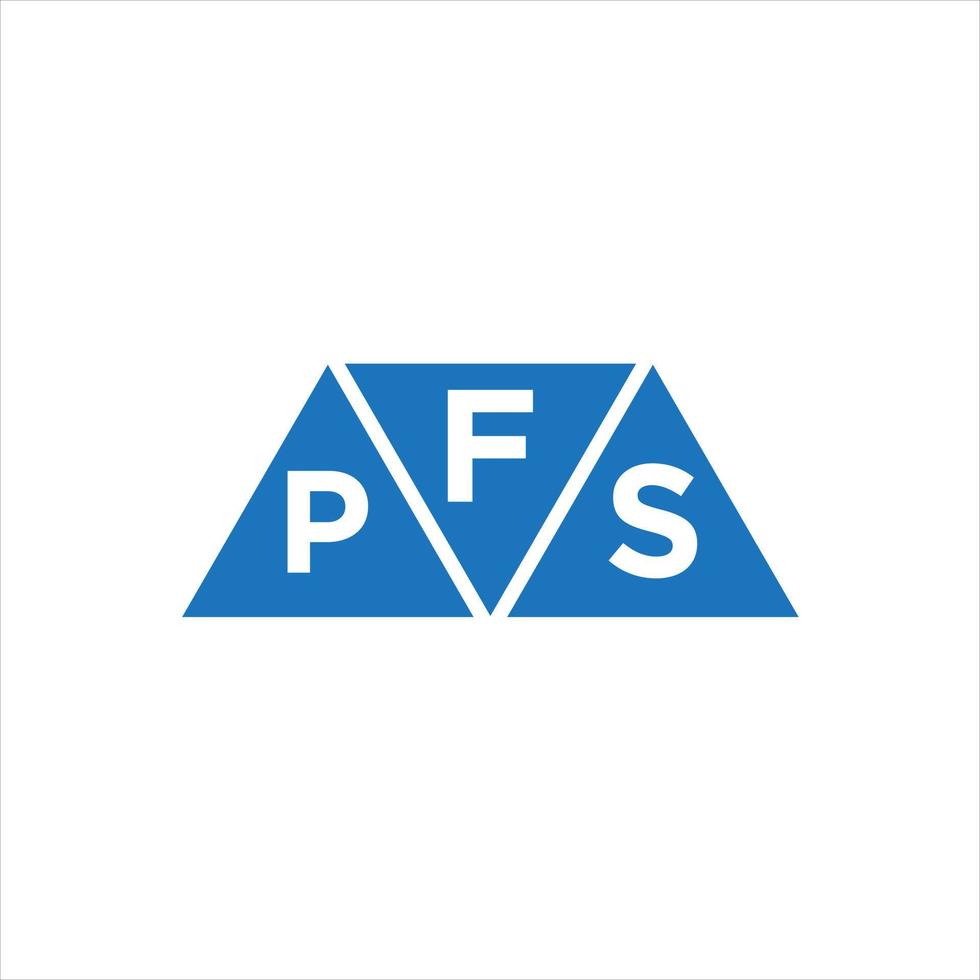 fps triangolo forma logo design su bianca sfondo. fps creativo iniziali lettera logo concetto. vettore