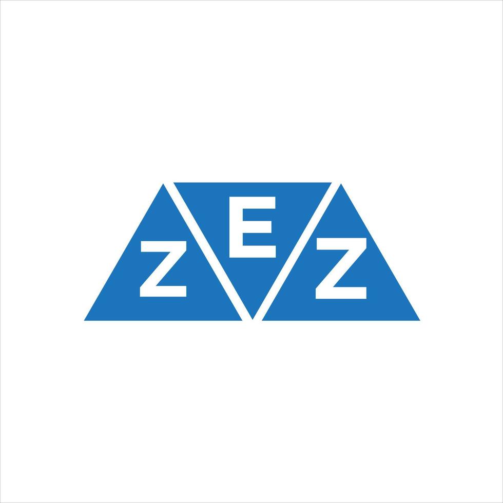 ezz triangolo forma logo design su bianca sfondo. ezz creativo iniziali lettera logo concetto. vettore