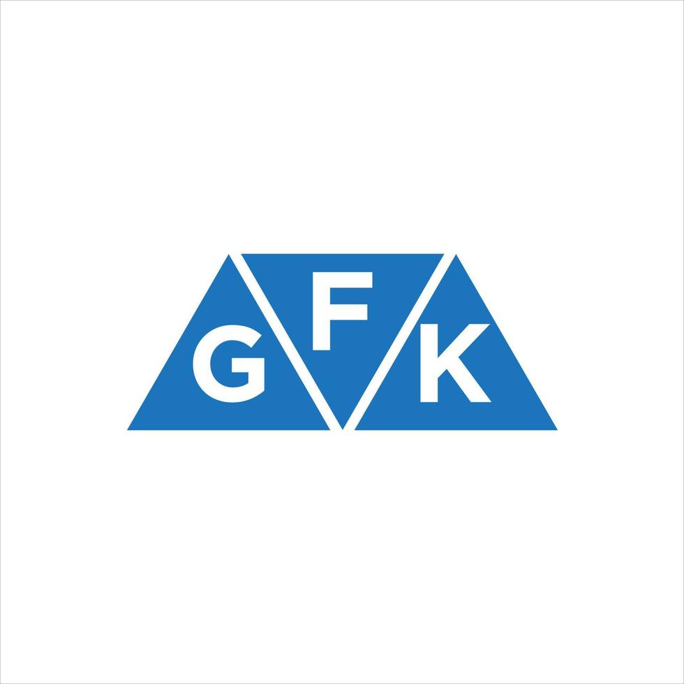 fgk triangolo forma logo design su bianca sfondo. fgk creativo iniziali lettera logo concetto. vettore