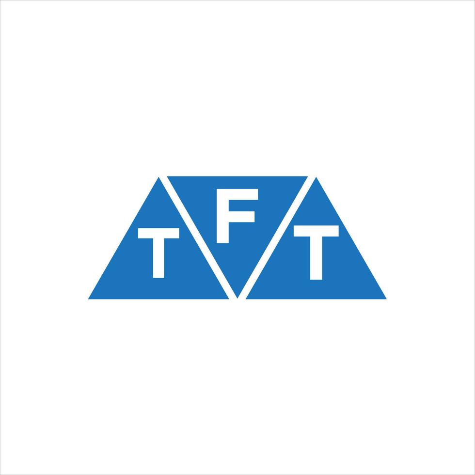 ftt triangolo forma logo design su bianca sfondo. ftt creativo iniziali lettera logo concetto. vettore