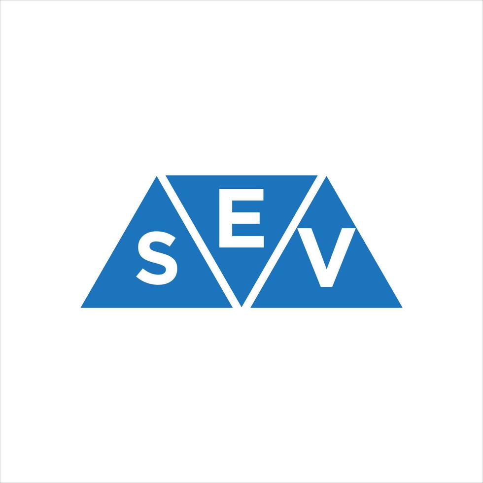 esv triangolo forma logo design su bianca sfondo. esv creativo iniziali lettera logo concetto. vettore