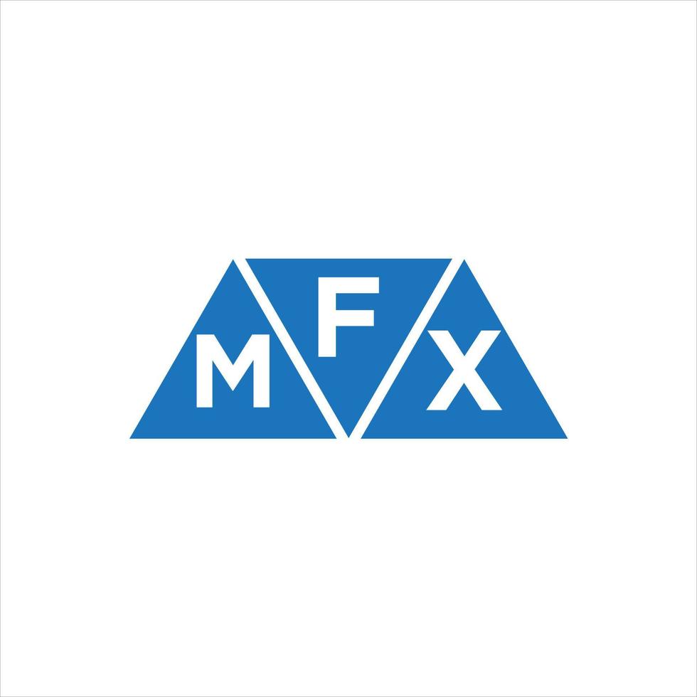 fmx triangolo forma logo design su bianca sfondo. fmx creativo iniziali lettera logo concetto. vettore