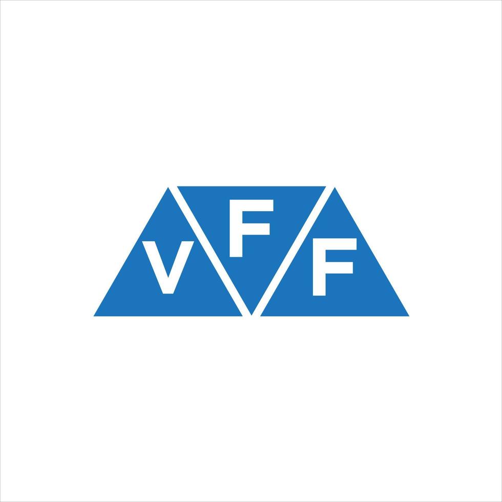 fvf triangolo forma logo design su bianca sfondo. fvf creativo iniziali lettera logo concetto. vettore