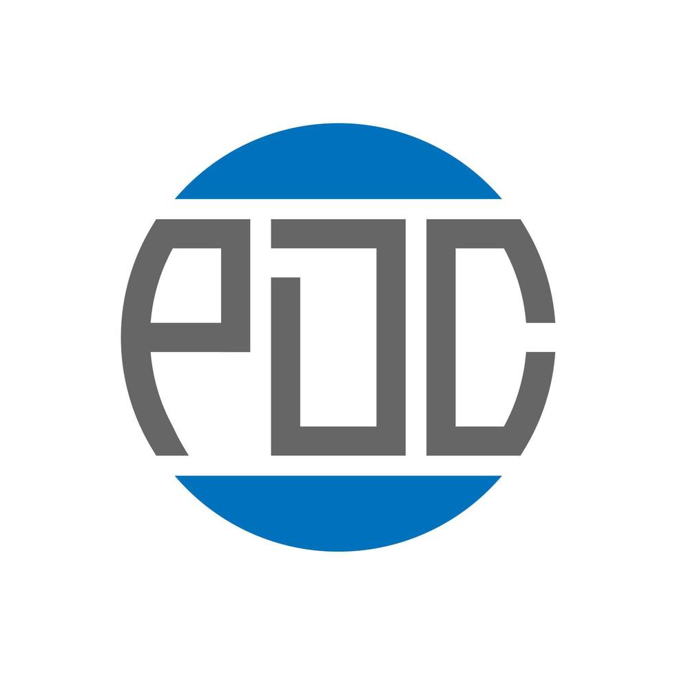 pdc lettera logo design su bianca sfondo. pdc creativo iniziali cerchio logo concetto. pdc lettera design. vettore