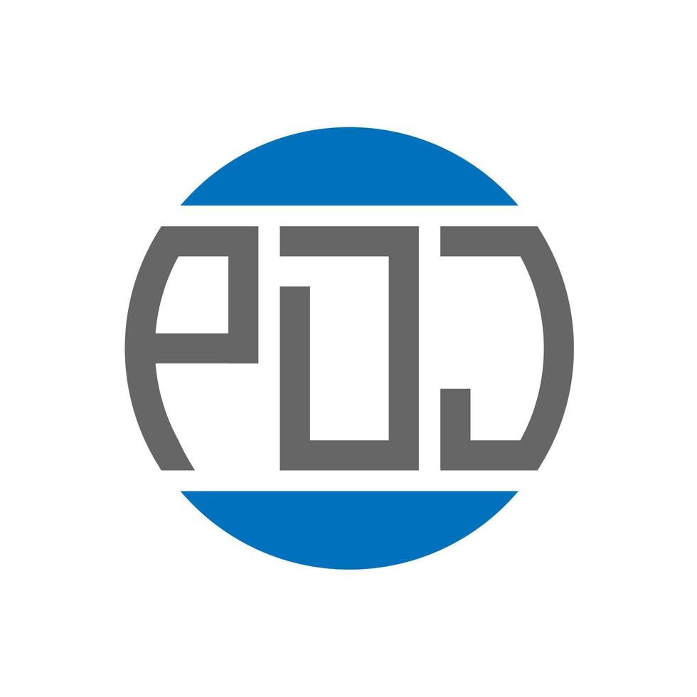 pdj lettera logo design su bianca sfondo. pdj creativo iniziali cerchio logo concetto. pdj lettera design. vettore