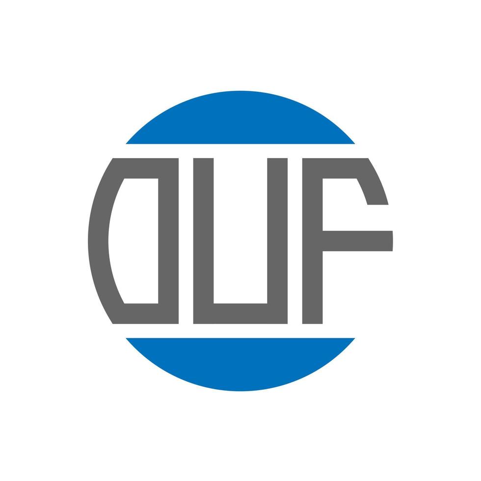 ouf lettera logo design su bianca sfondo. ouf creativo iniziali cerchio logo concetto. ouf lettera design. vettore