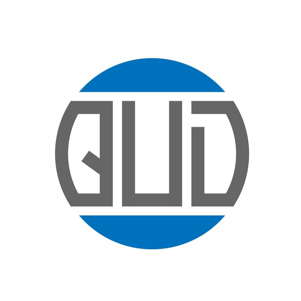 qud lettera logo design su bianca sfondo. qud creativo iniziali cerchio logo concetto. qud lettera design. vettore