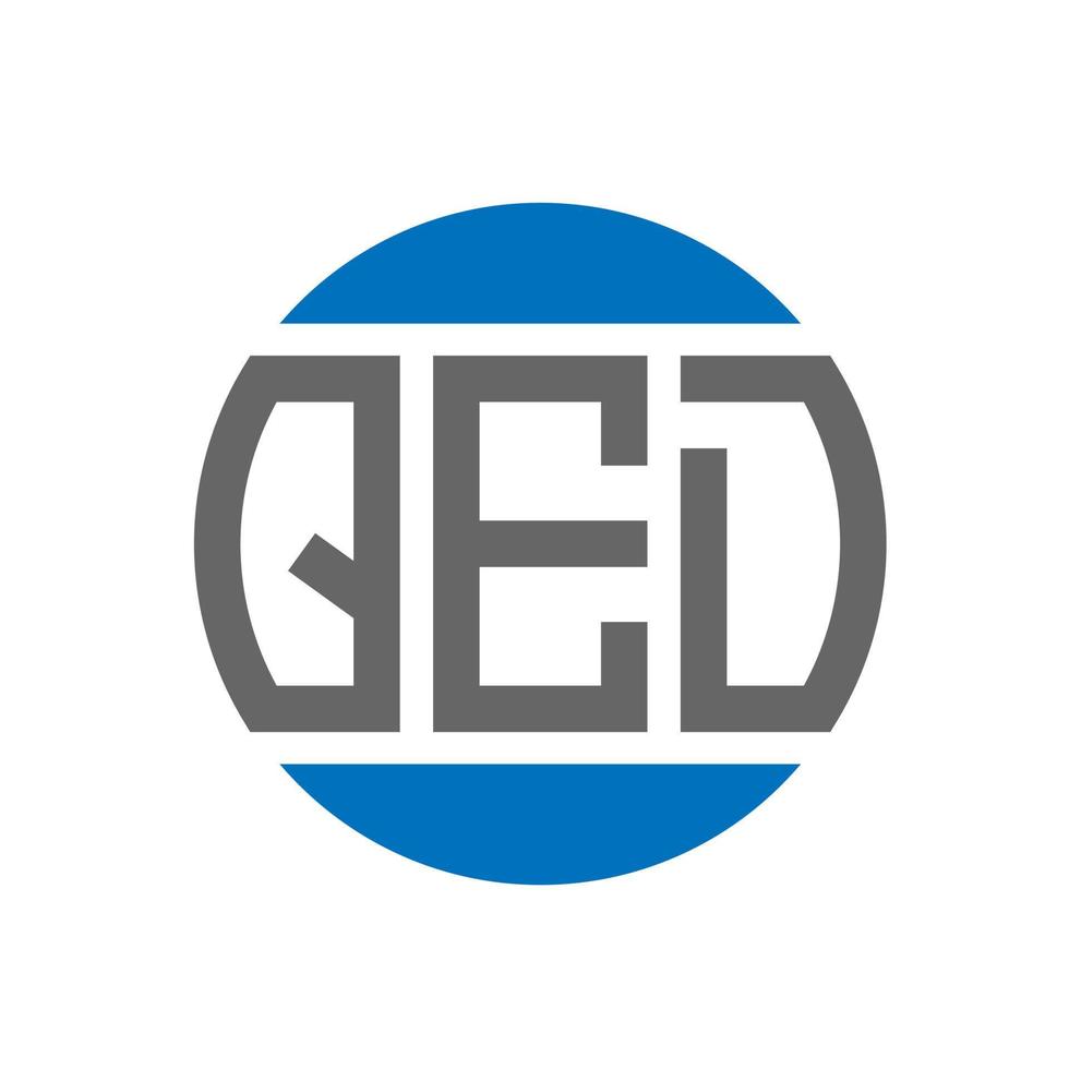 qed lettera logo design su bianca sfondo. qed creativo iniziali cerchio logo concetto. qed lettera design. vettore