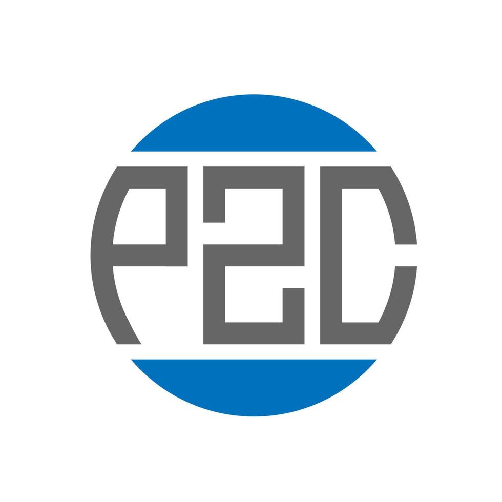 pzc lettera logo design su bianca sfondo. pzc creativo iniziali cerchio logo concetto. pzc lettera design. vettore