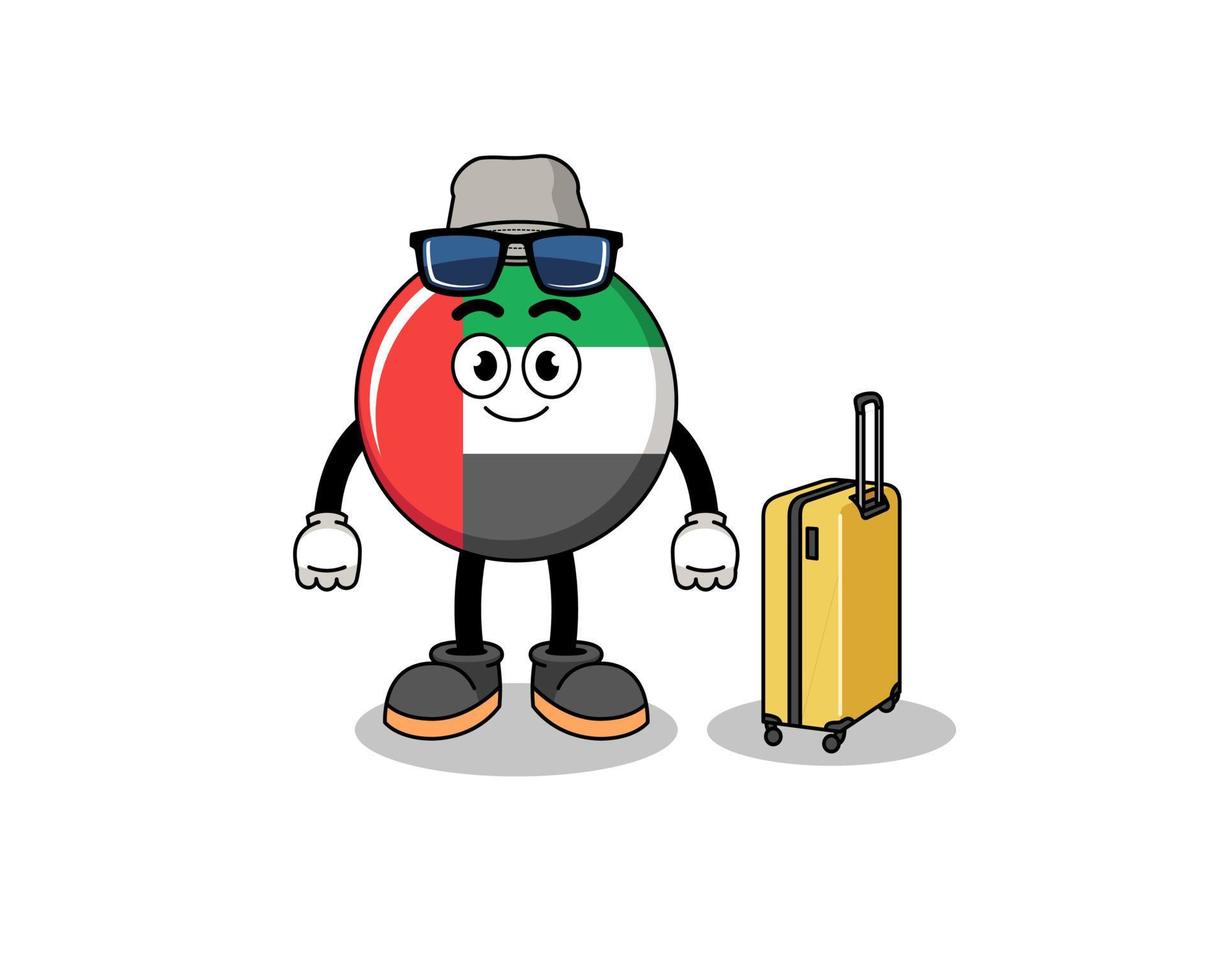 Emirati Arabi Uniti bandiera portafortuna fare vacanza vettore