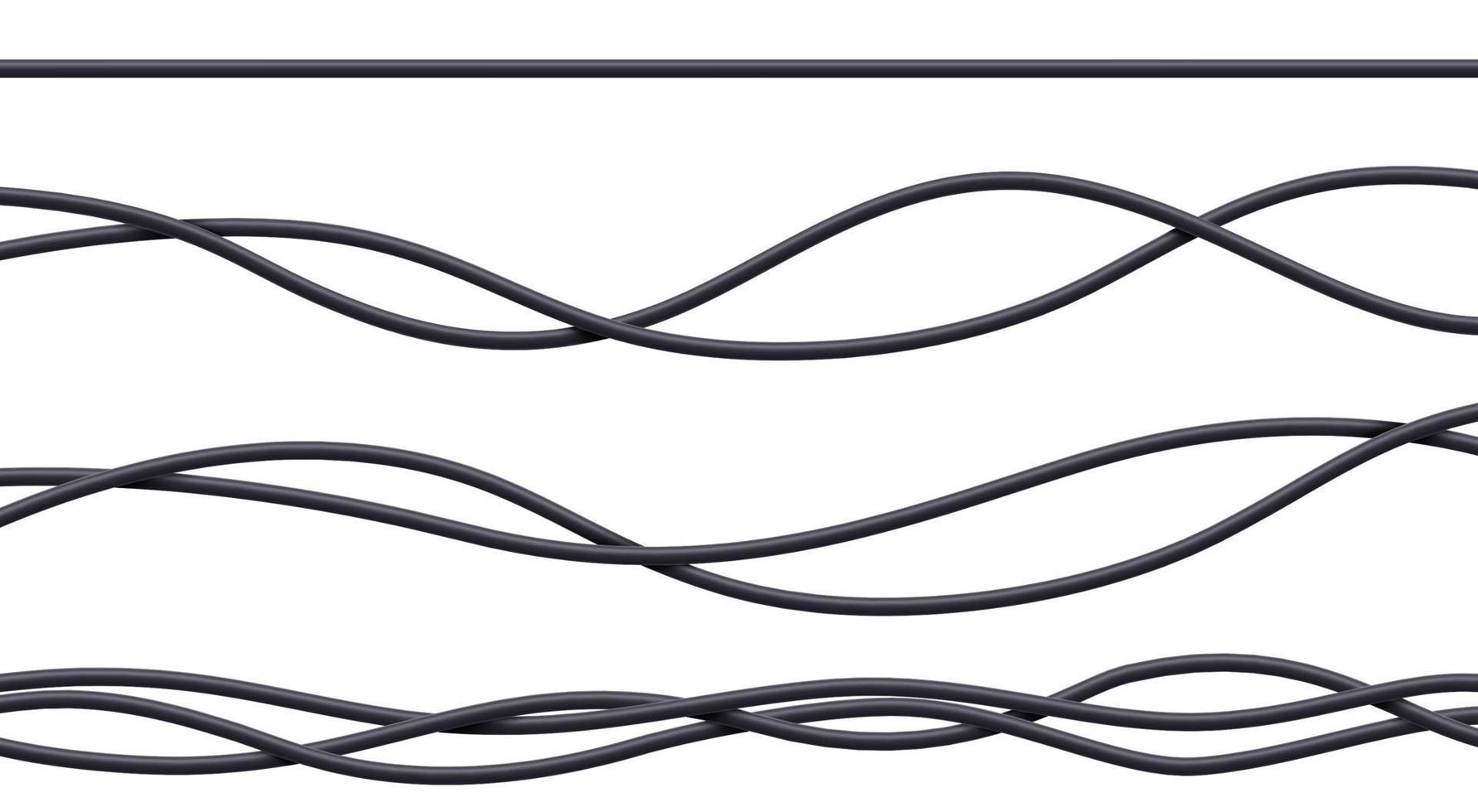 realistico cavi impostare, flessibile elettrico fili vettore