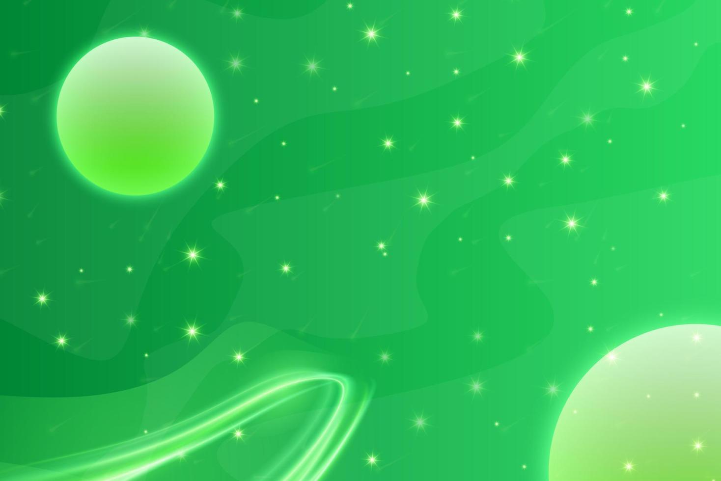 spazio sfondo. verde realistico cosmo sfondo. stellato nebulosa con polvere di stelle e latteo modo. colore galassia e splendente stelle. luminosa spazio oggetti. vettore illustrazione
