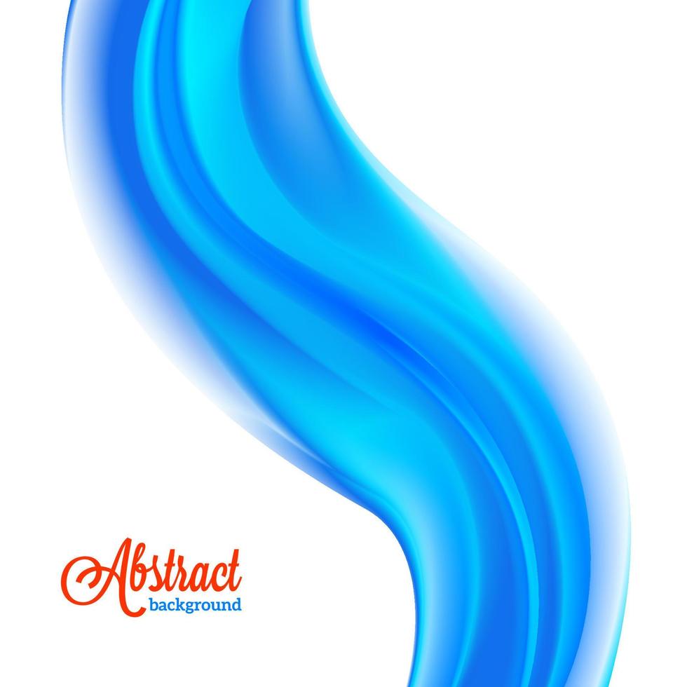 astratto sfocato sfondo con blu fluente onda vettore