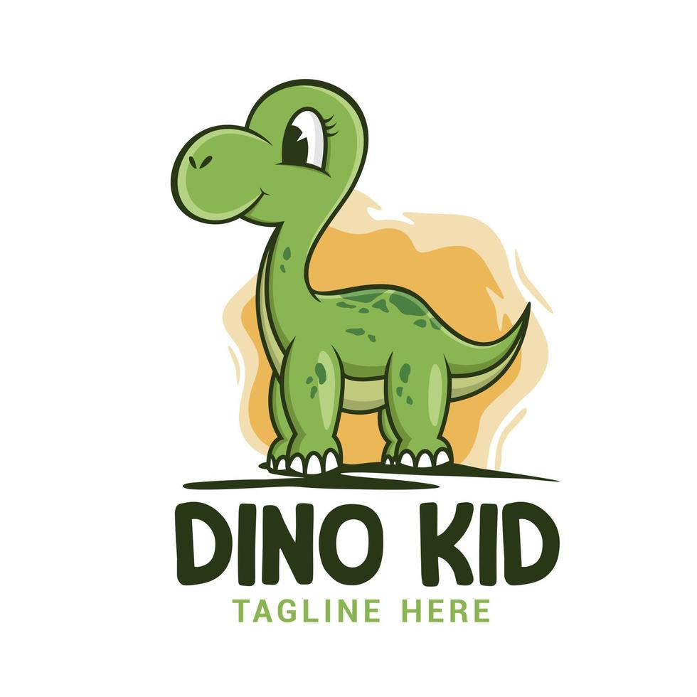 dino ragazzo logo vettore design modello