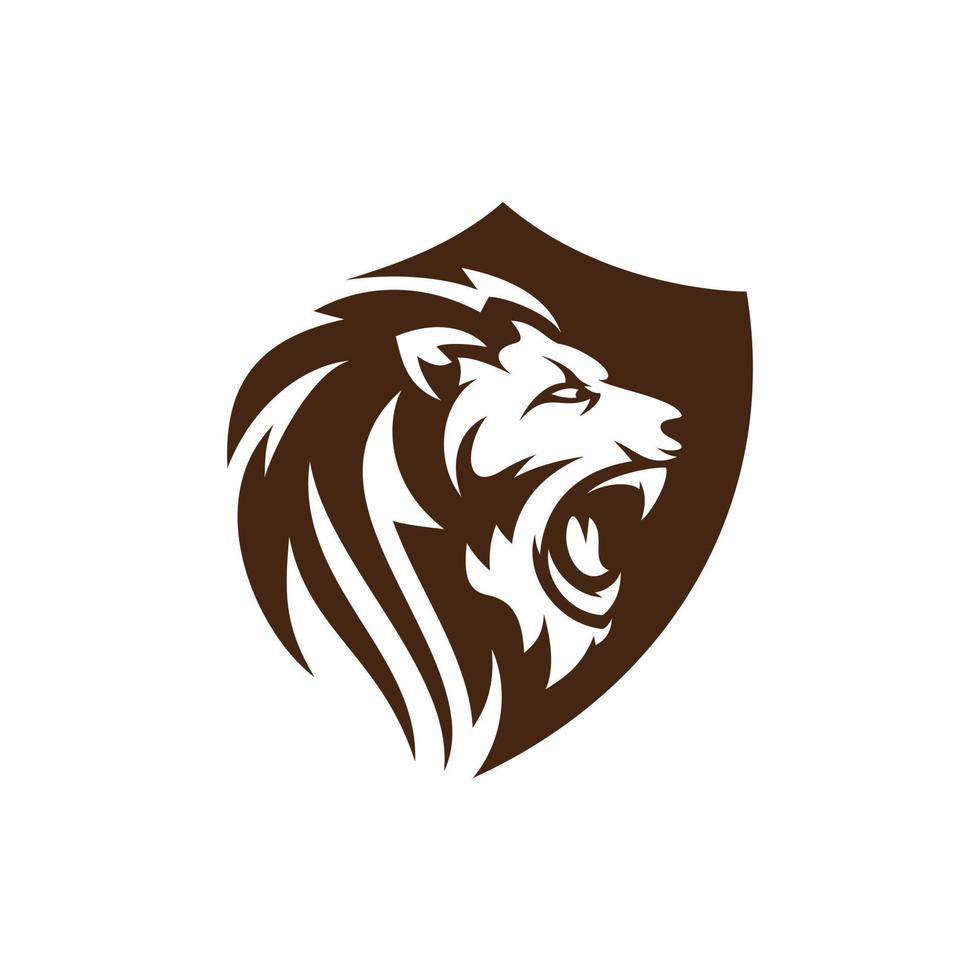vettore di logo del leone
