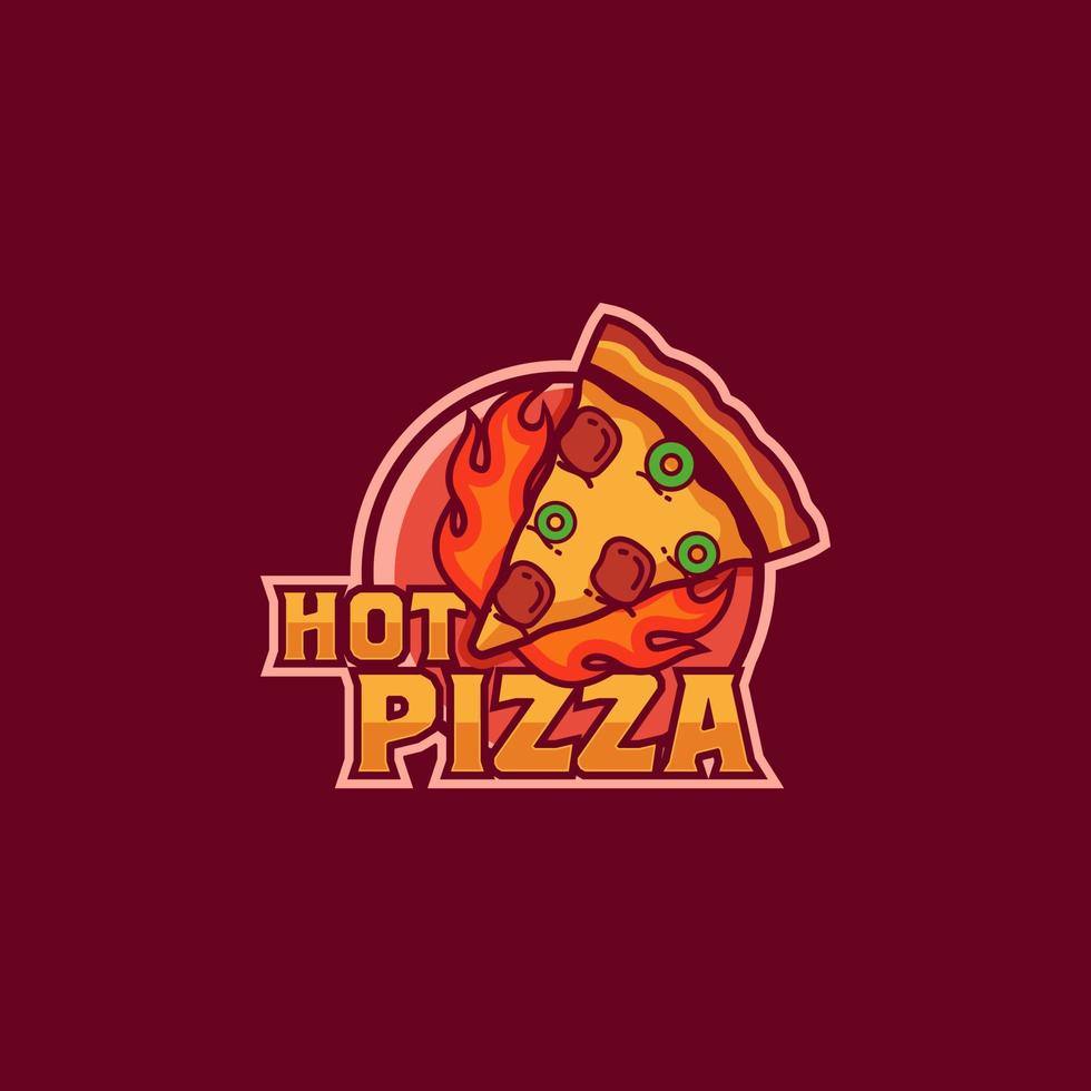 vettore logo pizza