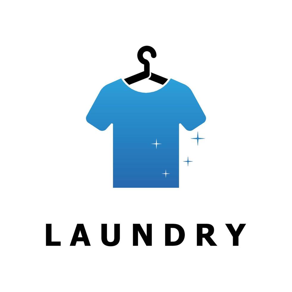 lavanderia logo vettore con slogan modello