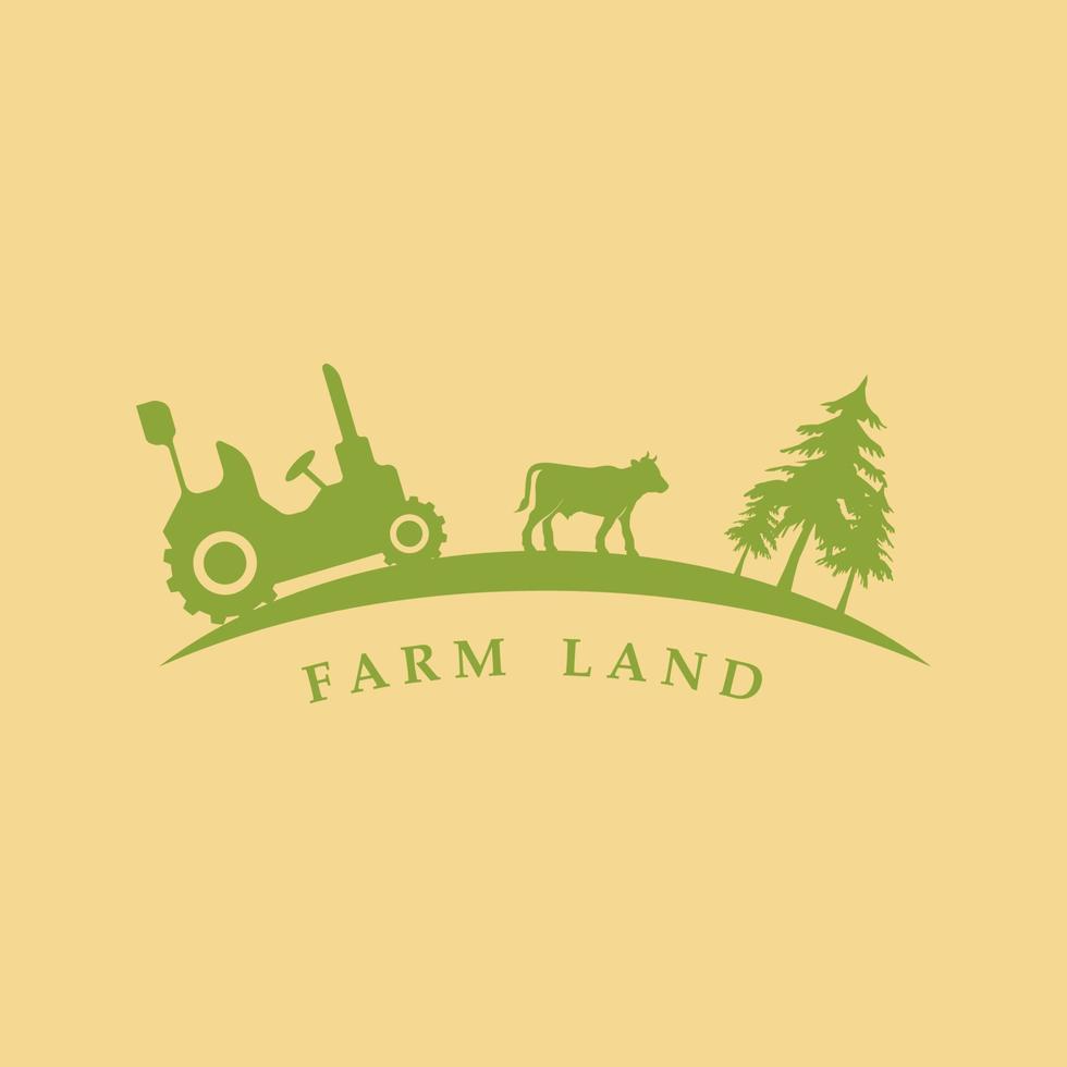 azienda agricola logo, agricoltura logo vettore con slogan modello