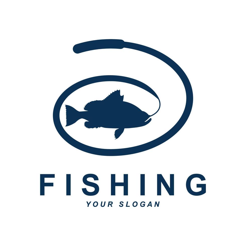 pesca logo vettore con slogan modello