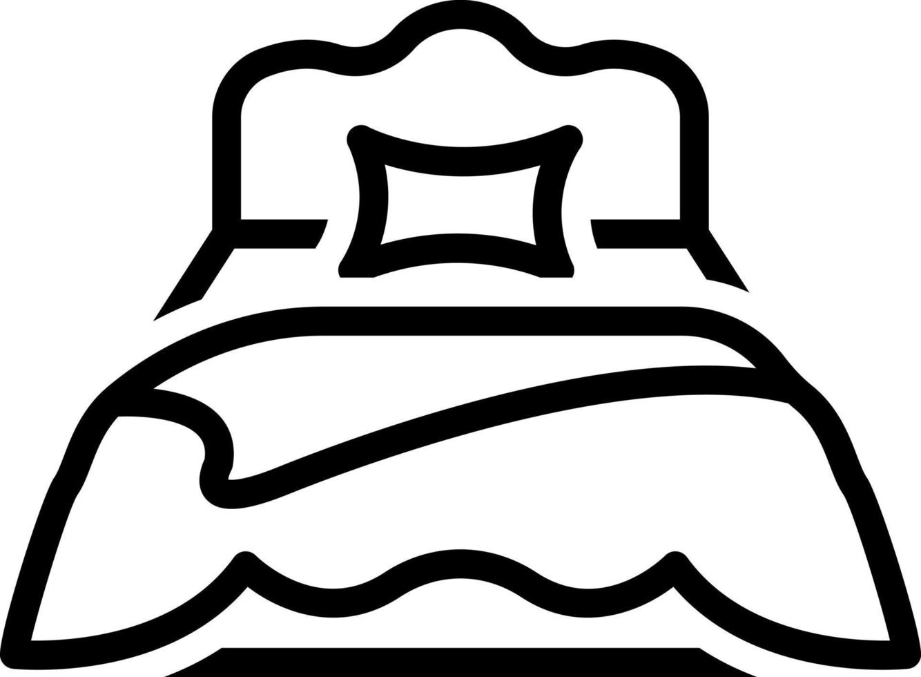 linea icona per biancheria da letto vettore
