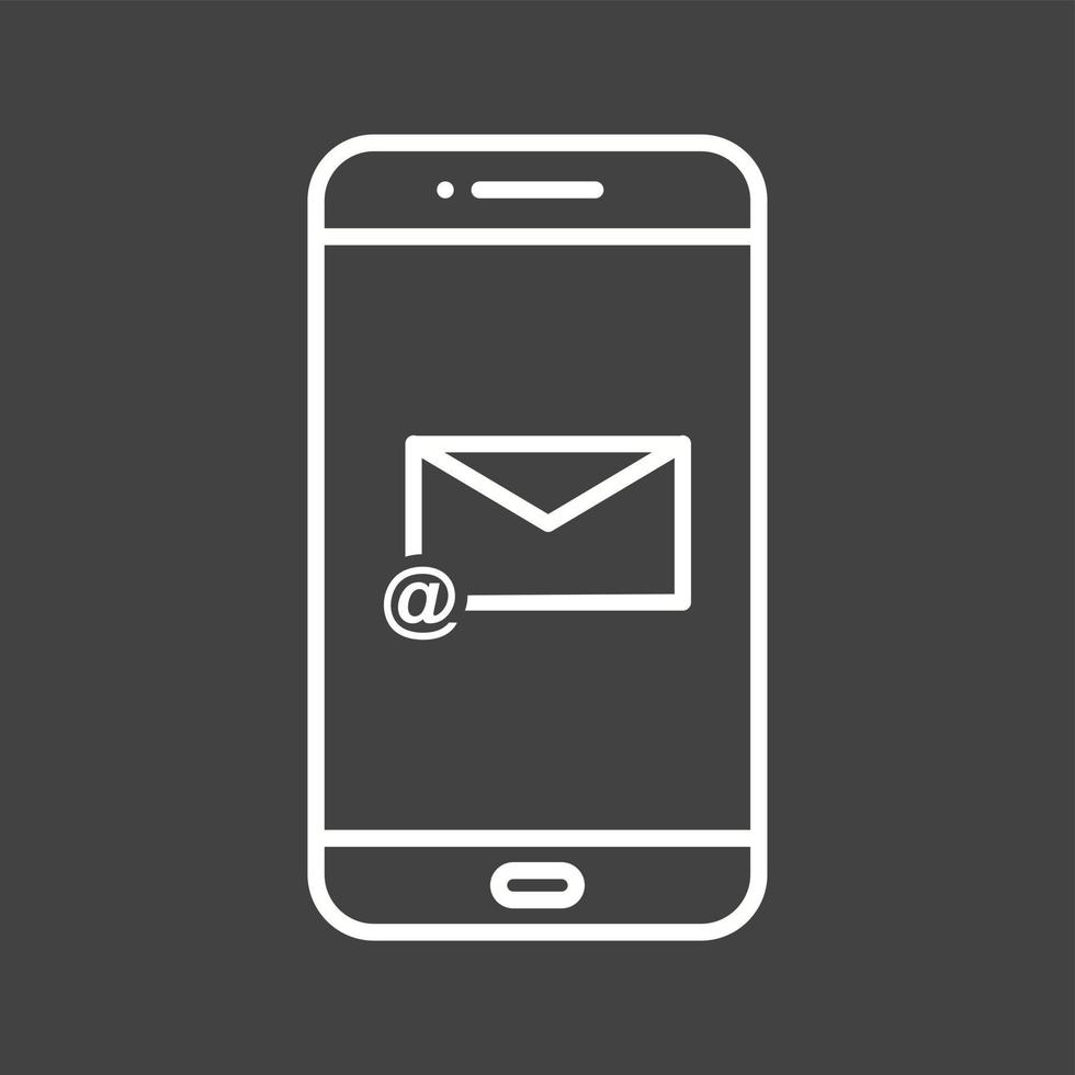 unico e posta App vettore linea icona