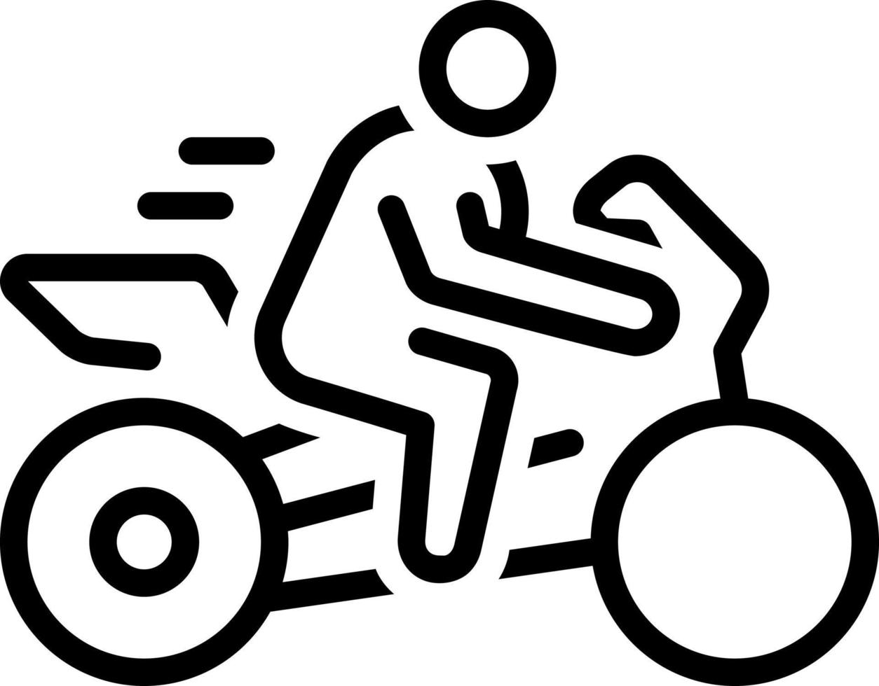 linea icona per ciclista vettore