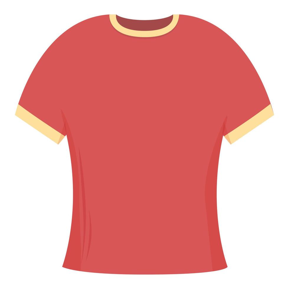 rosso maglietta icona cartone animato vettore. sport indietro vettore